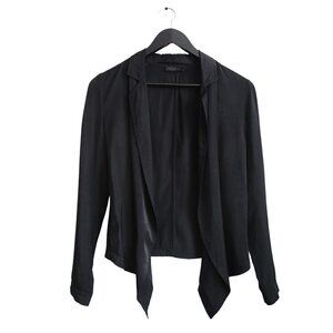 Tiger Of Sweden Jeans Blazer Ambra Black Open Front Waterfall Lightweight